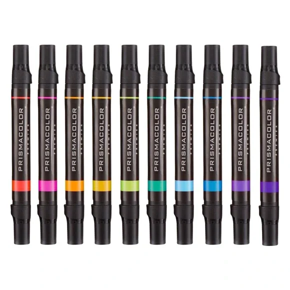 Prismacolor Technique Double-Ended Art Markers Fine and Chisel Tip 10 Count NEW! - Picture 4 of 5